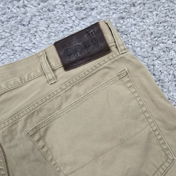 Polo Ralph Lauren Mens Pants 38x30 Brown Chino Straight Twill Classic Fit‎ READ - Picture 8 of 15